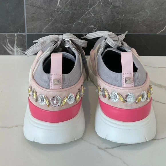 🎉 HP 🎉 Valentino Knit Embellished Sneakers - Picture 4 of 10